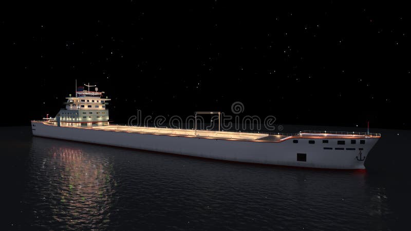 3d renderização do navio naval ilustração do vetor
