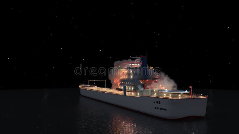 3d renderização do navio naval ilustração stock