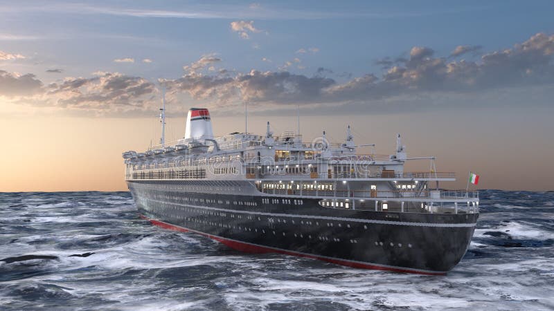 3d renderização do navio naval ilustração do vetor