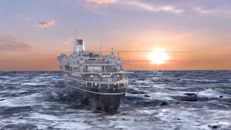 3d renderização do navio naval ilustração do vetor