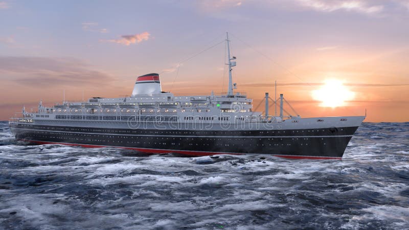 3d renderização do navio naval ilustração stock