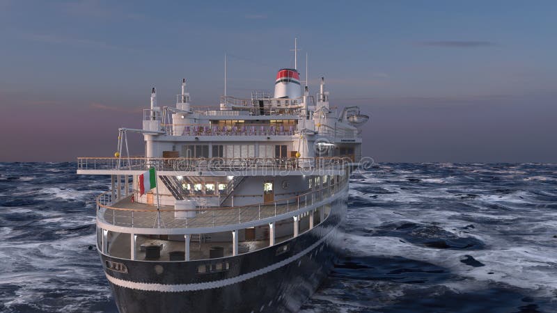 3d renderização do navio naval ilustração do vetor