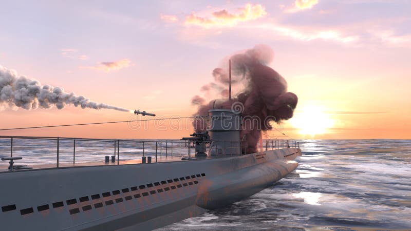 3d renderização do navio naval ilustração stock