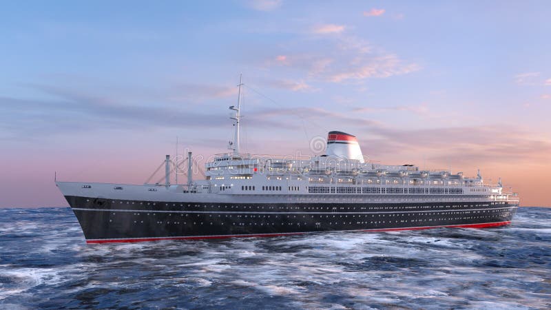 3d renderização do navio naval ilustração stock