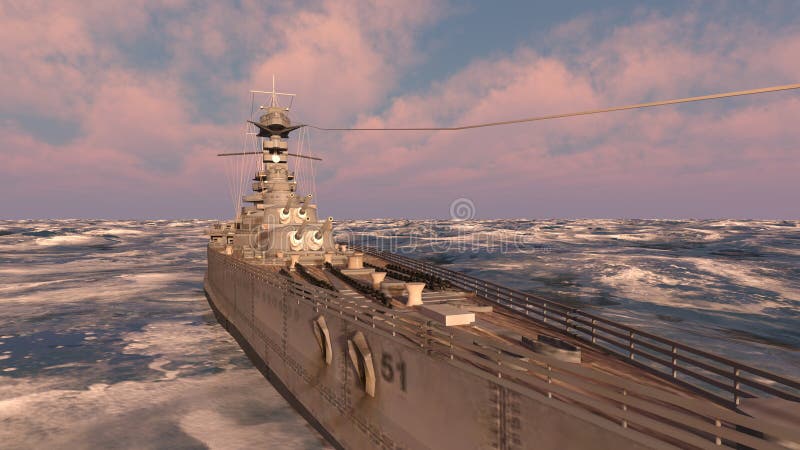3d renderização do navio naval ilustração do vetor