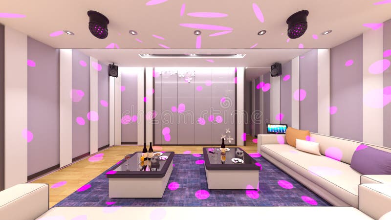 3d renderização do salão ilustração royalty free