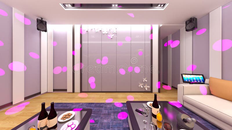 3d renderização do salão ilustração royalty free