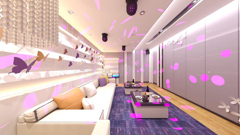3d renderização do salão ilustração royalty free