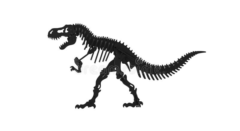3d renderowanie abstrakcyjnego modelu t rex dinosaur na białym tle ilustracja wektor
