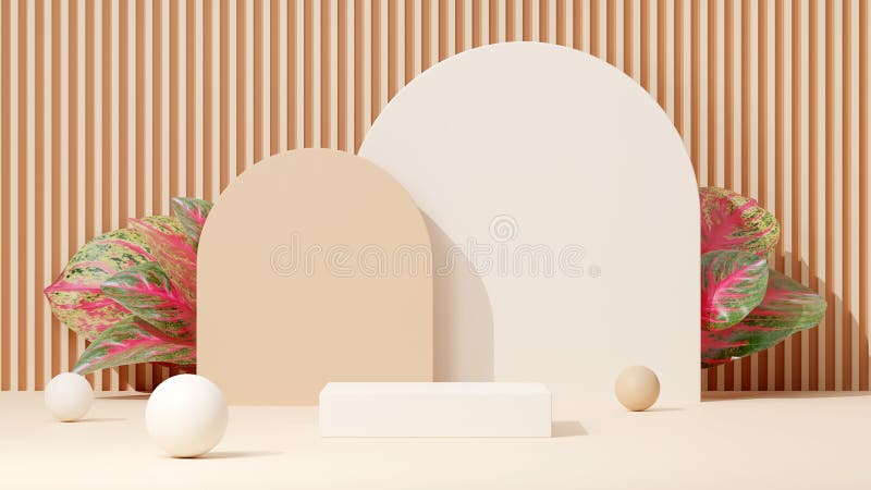 3d renderowanie naturalnego podium mokrego na bezproblemowym tle idealnym do prezentacji ilustracja wektor