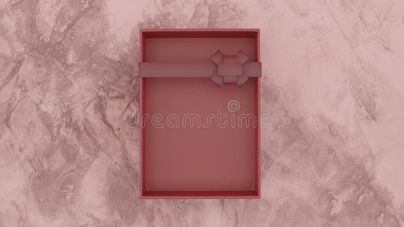 3d renderowanie pustego eleganckiego pudełka na prezent ilustracji