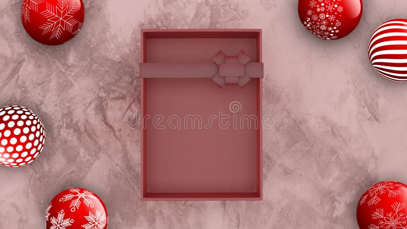 3d renderowanie pustego eleganckiego pudełka na prezent royalty ilustracja