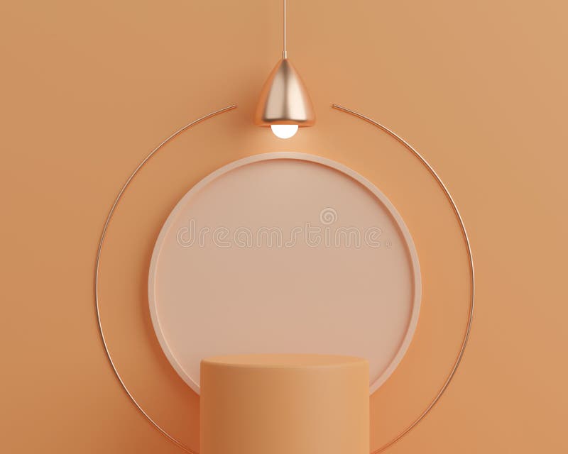 3d renderowanie pustego podium cylindra. ilustracji