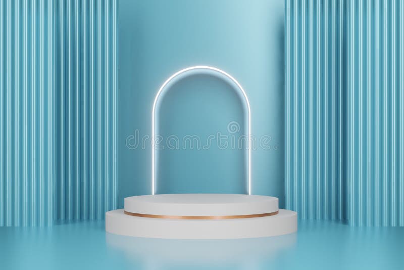 3d renderowanie pustego podium do wyświetlania produktu royalty ilustracja