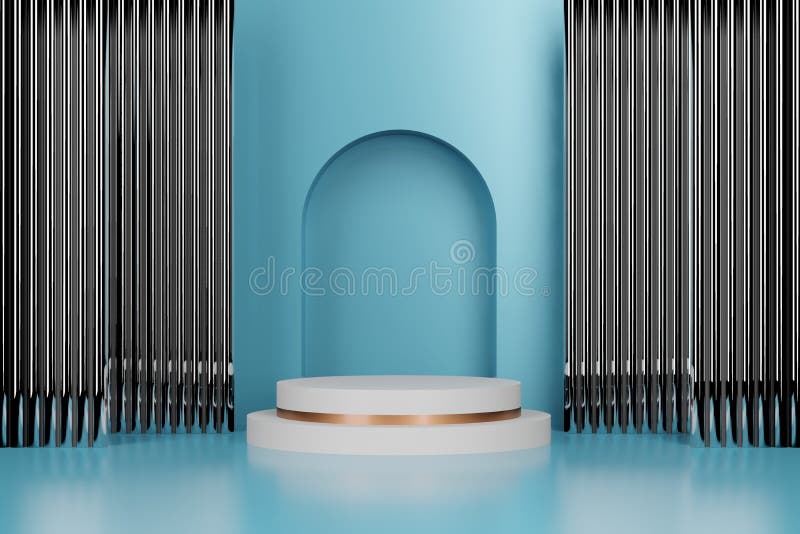 3d renderowanie pustego podium do wyświetlania produktu royalty ilustracja