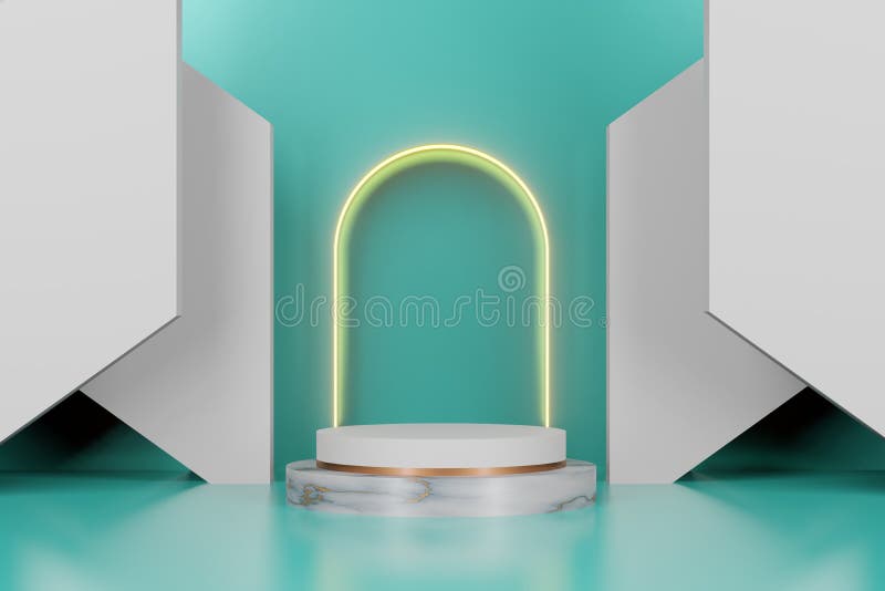 3d renderowanie pustego podium do wyświetlania produktu ilustracja wektor