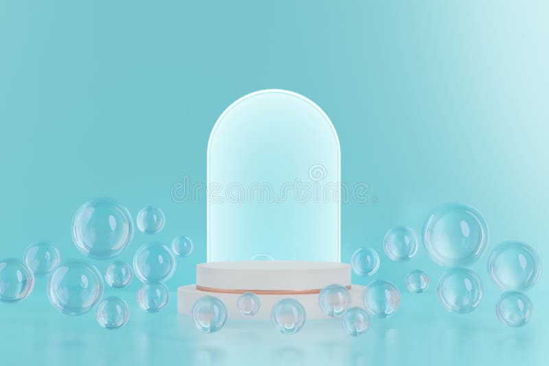 3d renderowanie pustego stoiska do wyświetlania abstrakcyjnej koncepcji minimalnej ilustracji