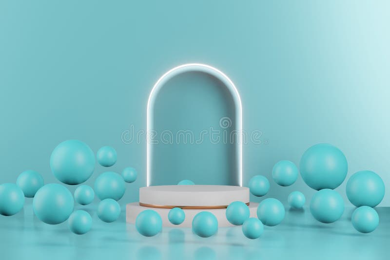 3d renderowanie pustego stołu do wyświetlania produktu ilustracja wektor