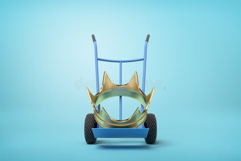 3d renderowanie wielkiej złotej korony na niebieskim tle royalty ilustracja 3d renderowanie wielkiej złotej korony na niebieskim tle royalty ilustracja