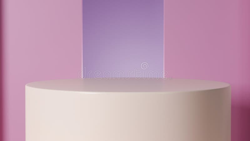 3d renderować puste jasnożółte podium. ilustracja wektor