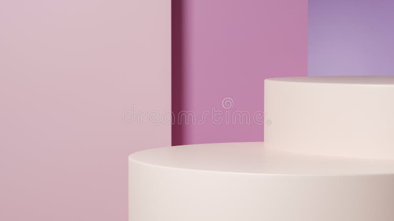 3d renderować puste jasnożółte podium. royalty ilustracja