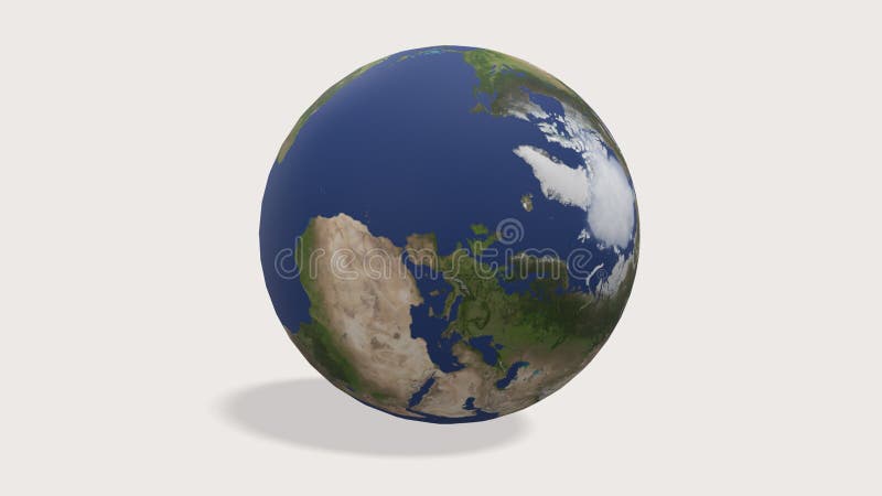 3d renderuje Ziemię na białym tle