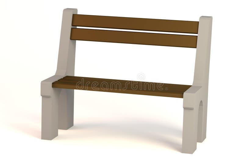 Rendering 3D di una panchina royalty illustrazione gratis