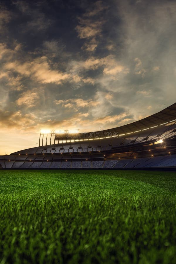 3d rendono la sera emptry dello stadio immagini stock 3d rendono la sera emptry dello stadio immagini stock