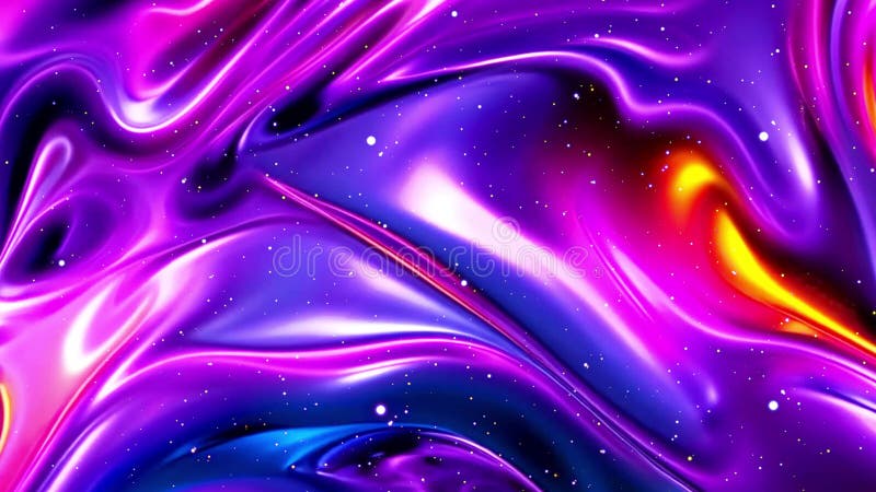 3d rendu abstrait liquide coloré animation métallique illustration stock