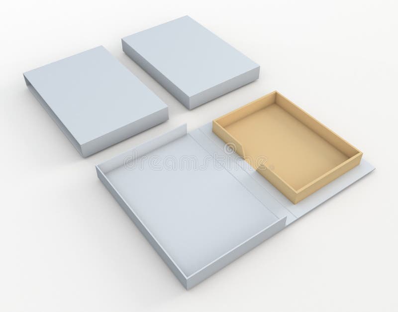 3D rendu, moquerie de l'illustration 3D vers le haut de nouvelle conception d'emballage pour b illustration libre de droits