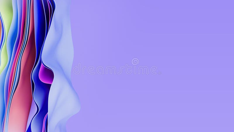 3d representación de la animación abstracta de hermosas superficies suaves de color stock de ilustración