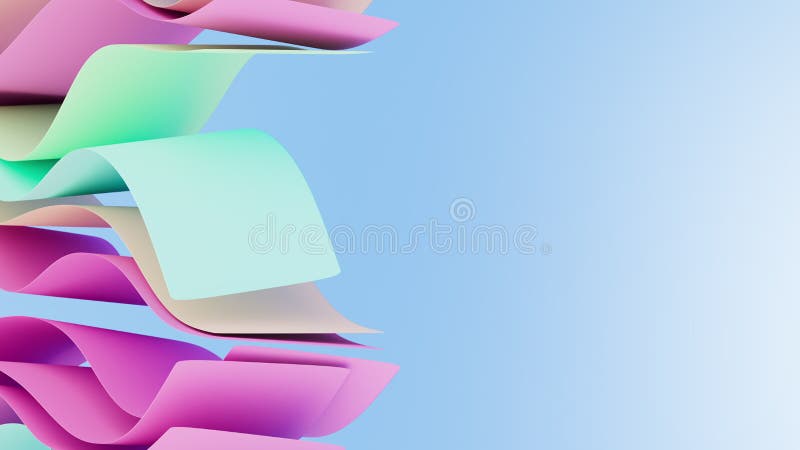 3 d representación de la animación abstracta de hermosas superficies suaves y coloridas libre illustration