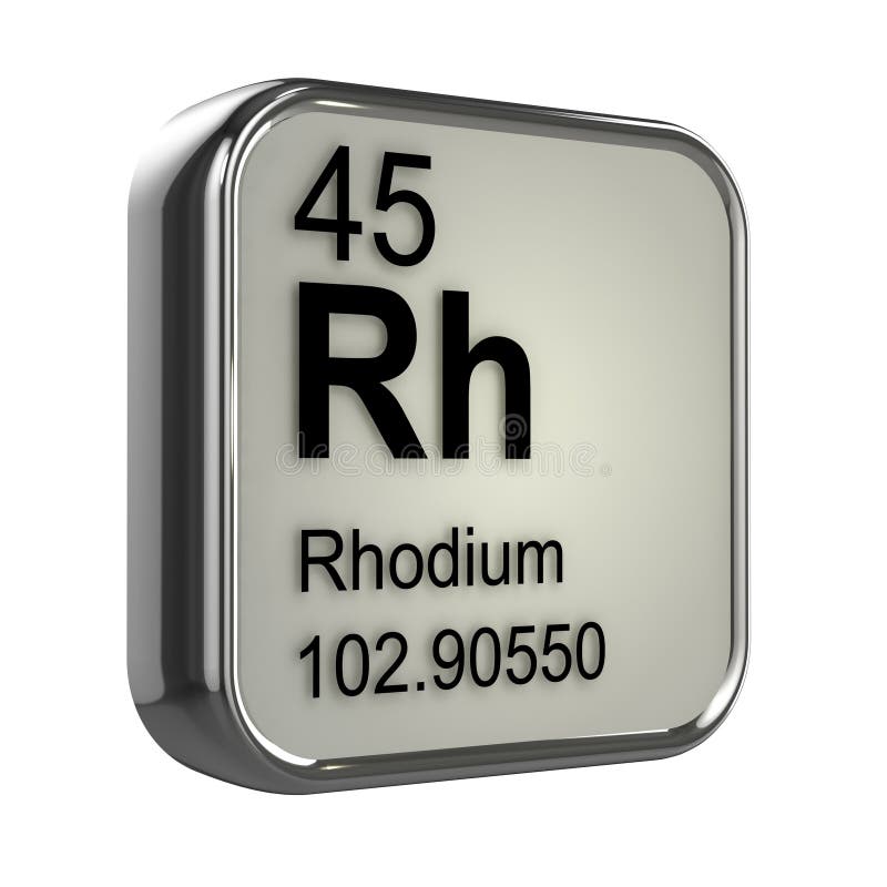 3d Rhodium element royalty free illustration