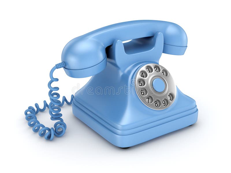 3d rindió el teléfono retro libre illustration