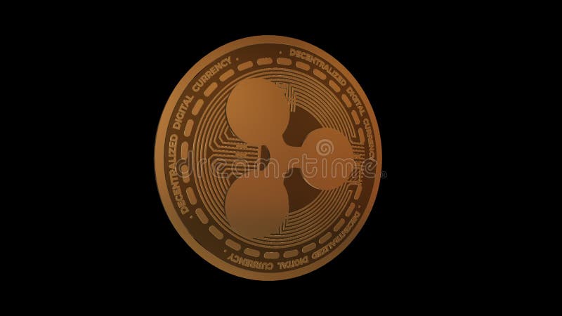 3d rotierende Ripple xrp Kryptowährung nahtlose Looping-Animation