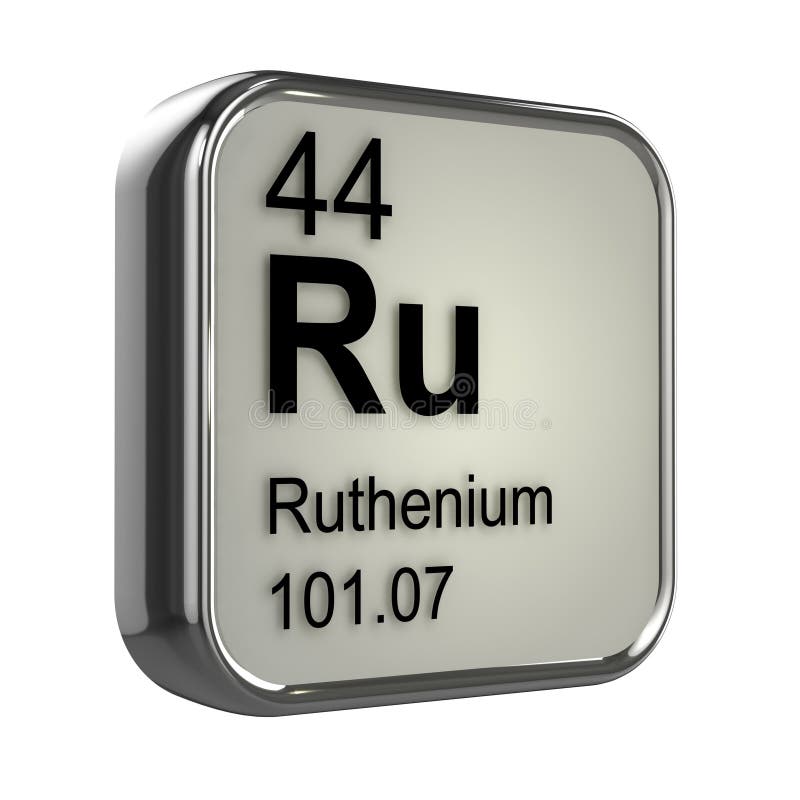 3d Ruthenium element royalty free illustration