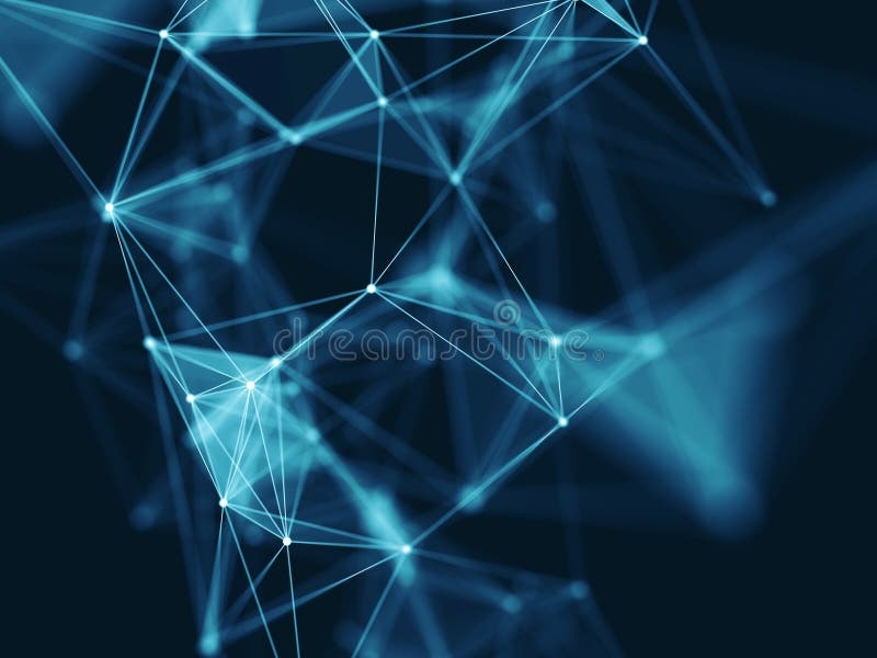 3D science modern network communications background stock illustration