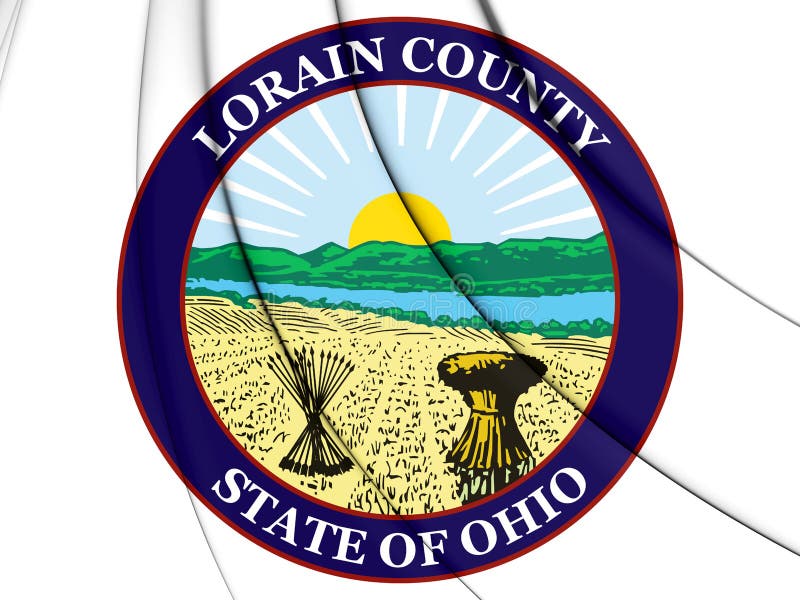 3D Seal of Lorain County Ohio, USA. Stock Illustration Illustration