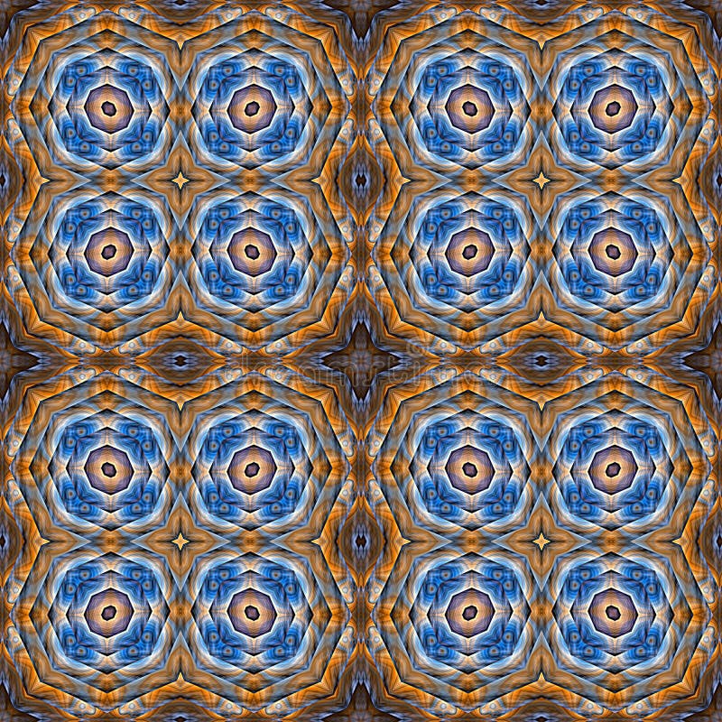 3d seamless kaleidoscopic fractal graphic royalty free illustration