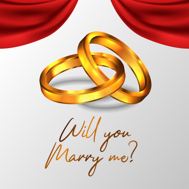 3D Golden Ring Engagement Ceremony Propose Wedding Romantic Poster ...