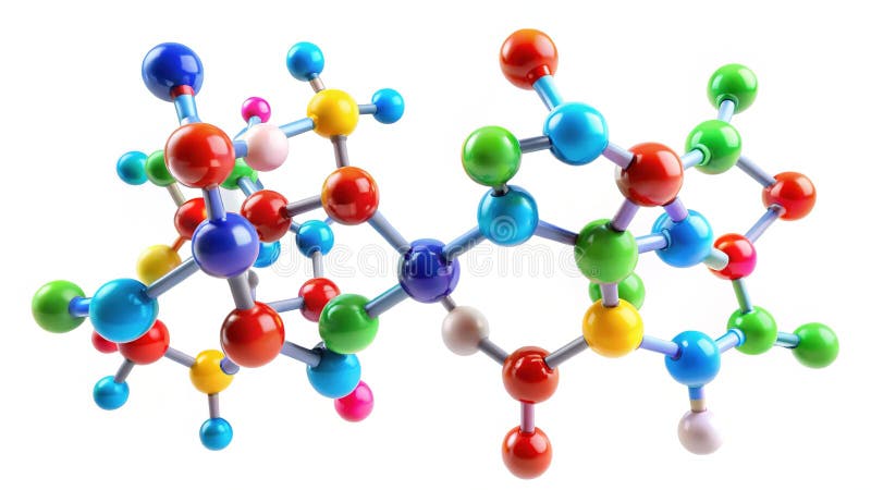 3D Skeletal Structures of Basic Amino Acids Lysine Arginine and Histidine Detailed Molecular Models for Educational and stock illustration