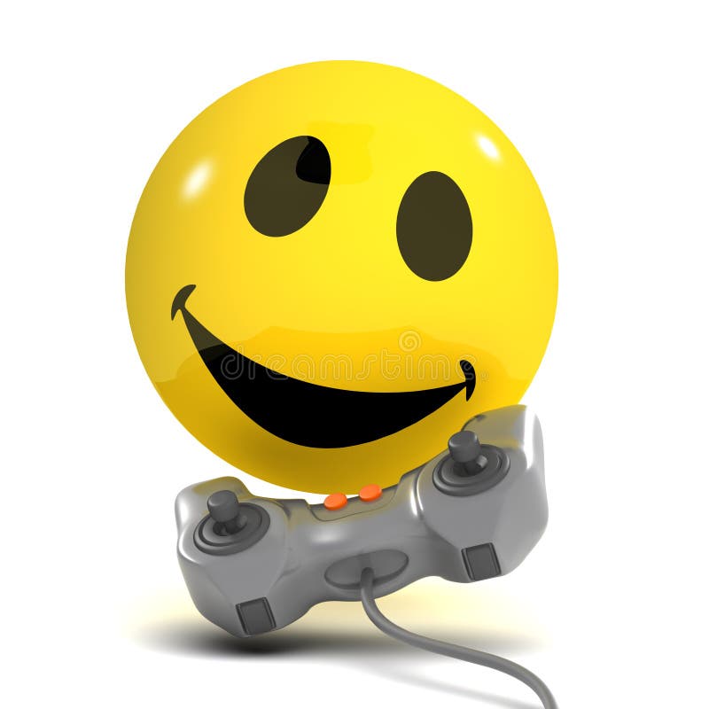 3d Smiley gamer vector illustratie. Illustration of emoticon 38945504