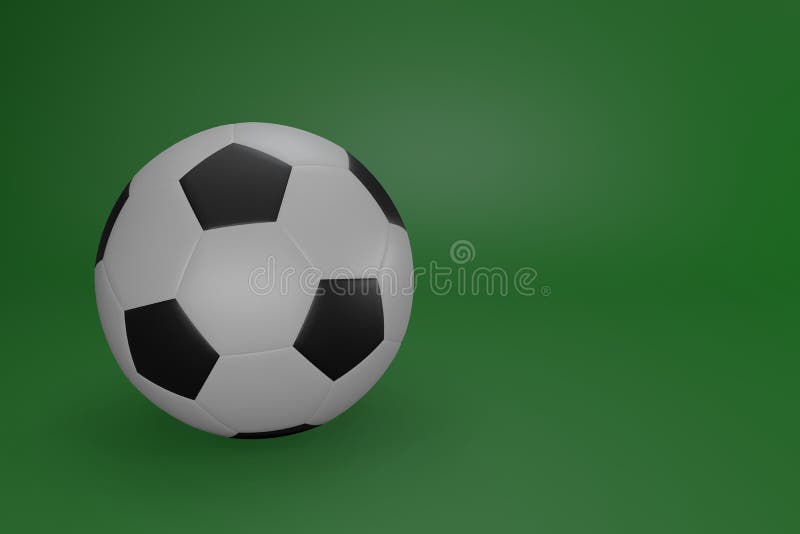 3d Soccer Ball in Green Screen Stock Illustration Illustration of black, championship 245673344