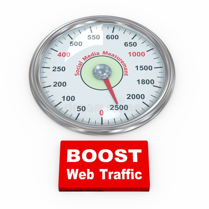 3d social media measurement stock illustration