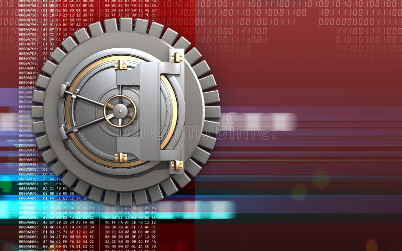 3d spatie van de bankdeur stock illustratie