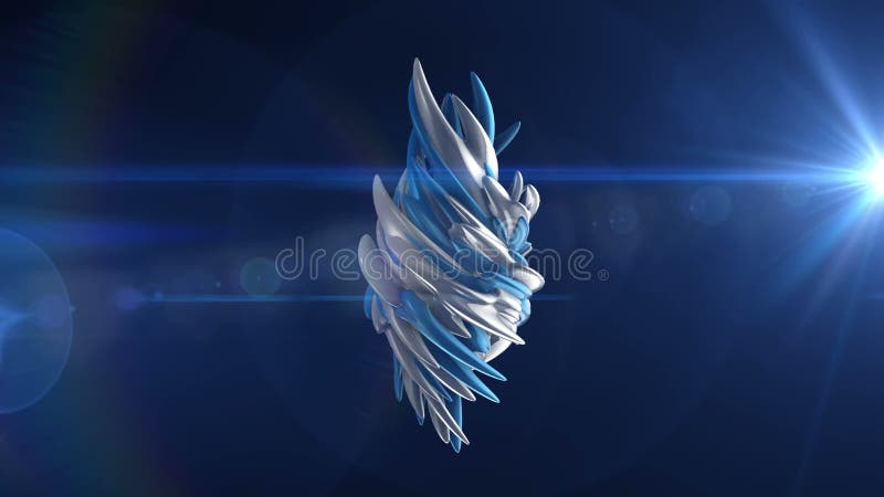 3D sphere reshaping seamless loop stock illustration
