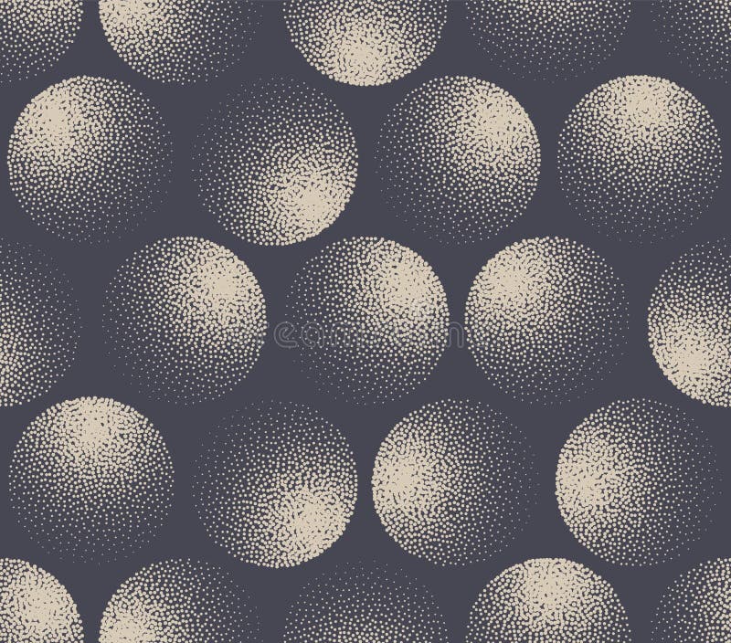 3D Sphere Stippled Chic Seamless Pattern Aesthetic Vector Abstract Background vector illustration