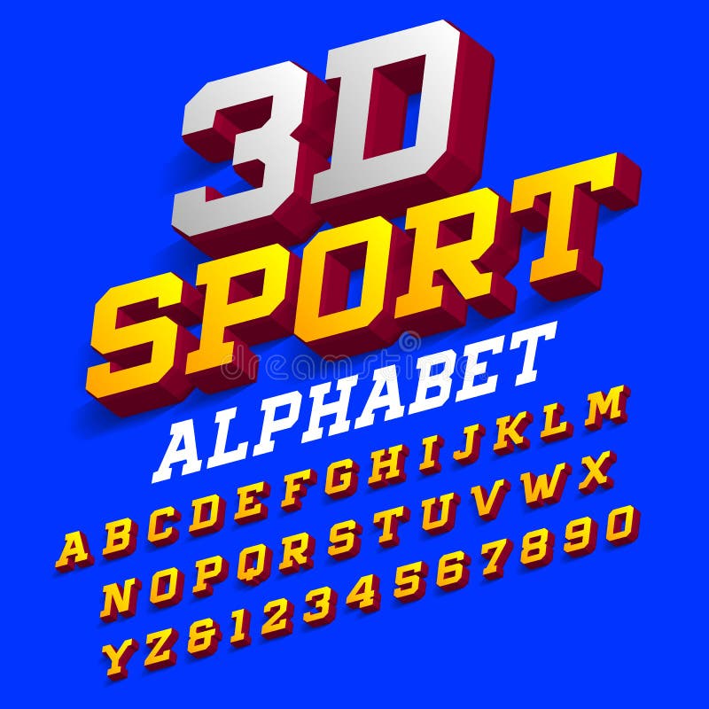 Sport Alphabet Vector Font. Retro Style Typeface for Labels, Titles