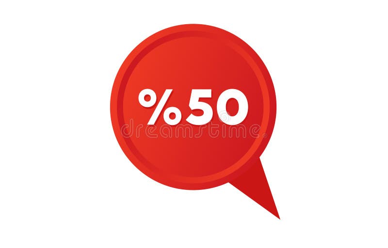 50% discount blue pin concept. 3D speech bubble. 50% discount blue pin concept. 3D speech bubble