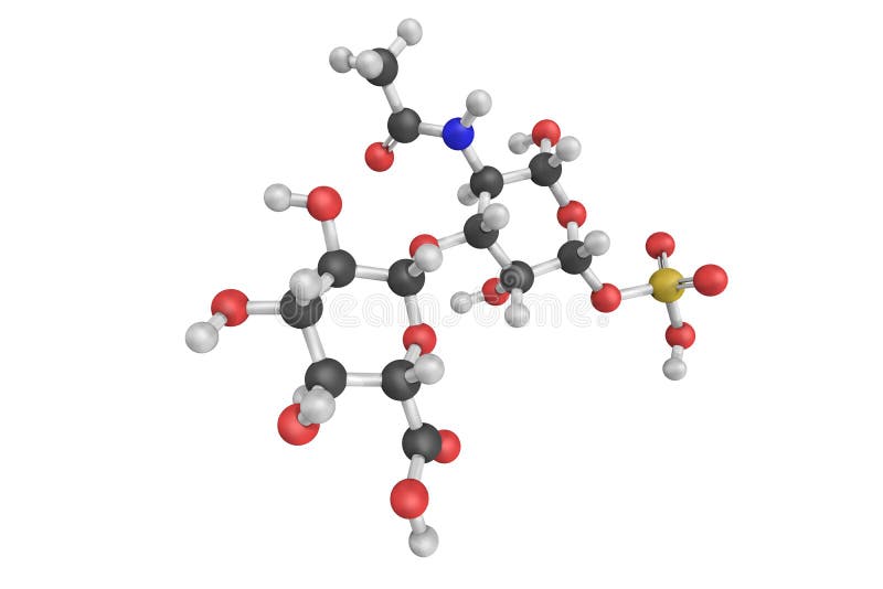 3d structure of Chondroitin sulfate, a sulfated glycosaminoglycan GAG composed of a chain of alternating sugars. It is usually found attached to proteins as part of a proteoglycan. 3d structure of Chondroitin sulfate, a sulfated glycosaminoglycan GAG composed of a chain of alternating sugars. It is usually found attached to proteins as part of a proteoglycan.